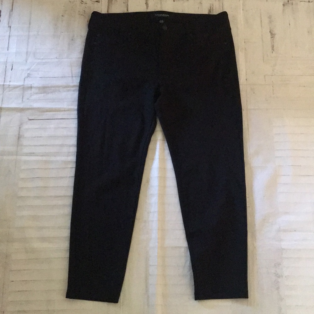 Liverpool stretch zip up cropped leggings pants